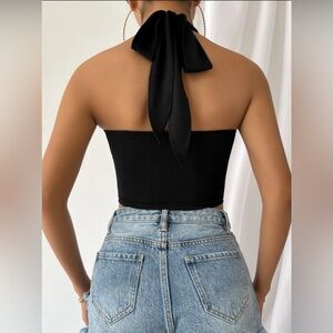 Unity Twist Front Cut Out Crop Halter Top